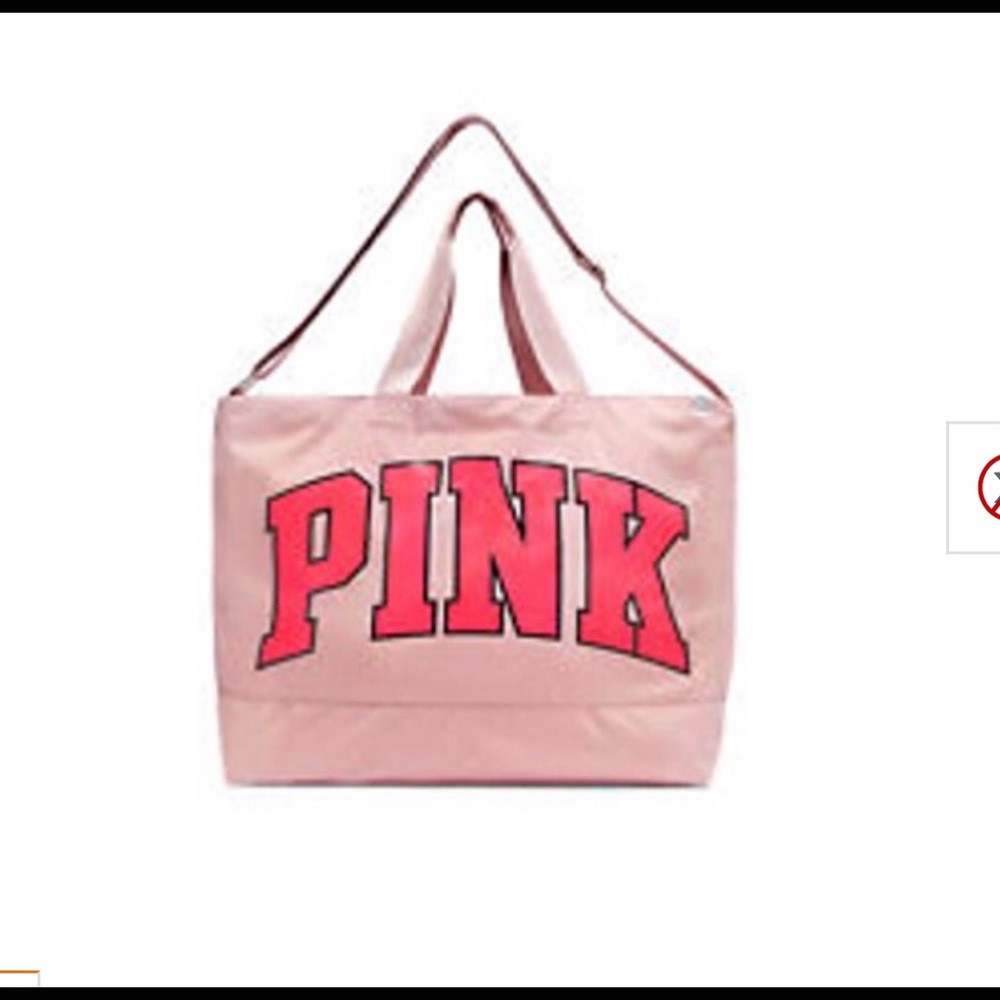 VS PINK logo tote bag large NWT